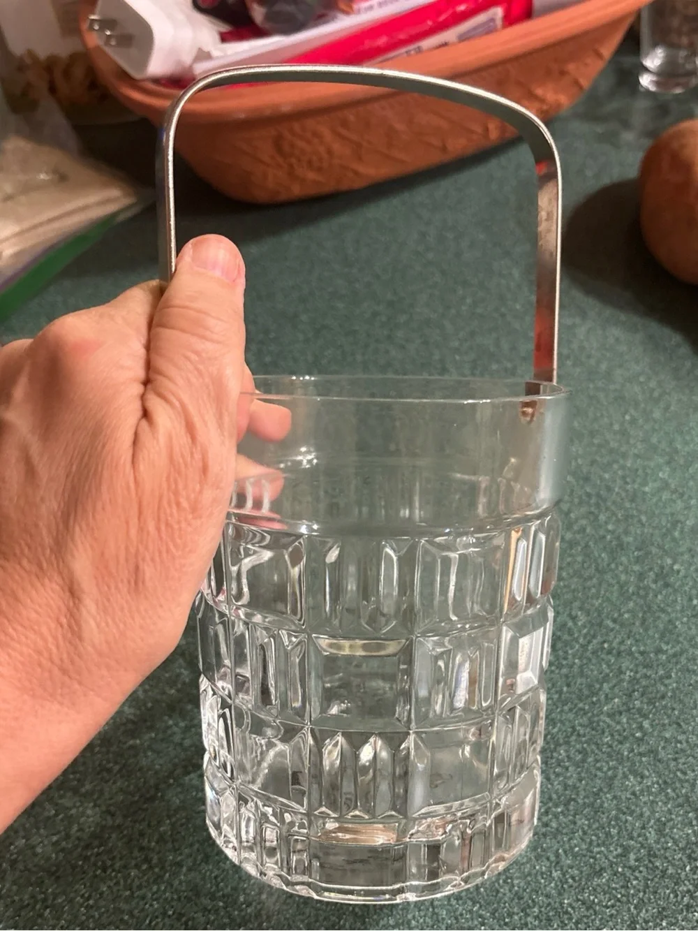 Luminarc France Vintage Crystal Ice Bucket. Anniversary gift.